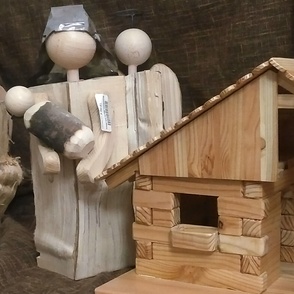 Holzkrippe in der Spielzeugwerkstatt Attendorn