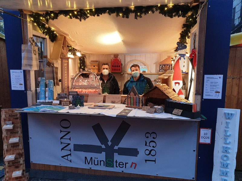 Stand der JVA Münster auf dem X-MS Weihnachtsmarkt 2021