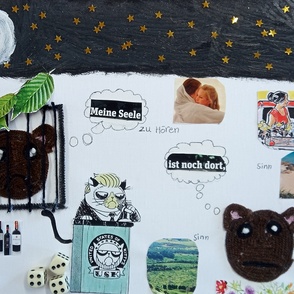 Collage, die sich inhaltlich mit dem Thema "Zugeh&ouml;rt" befasst