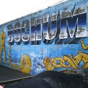 Wand mit Graffiti Schriftzug Bochum