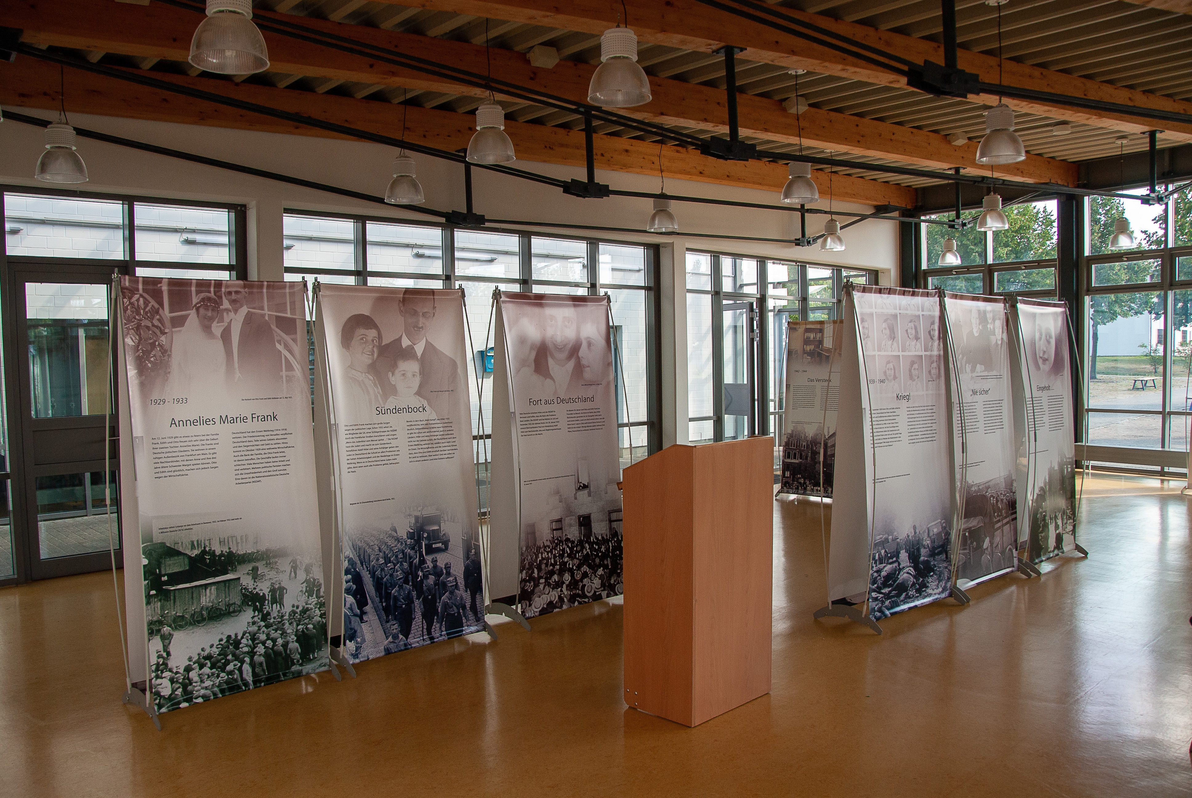 Ansicht der Anne Frank Ausstellung