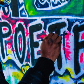 Graffiti Schriftzug "Poetry"