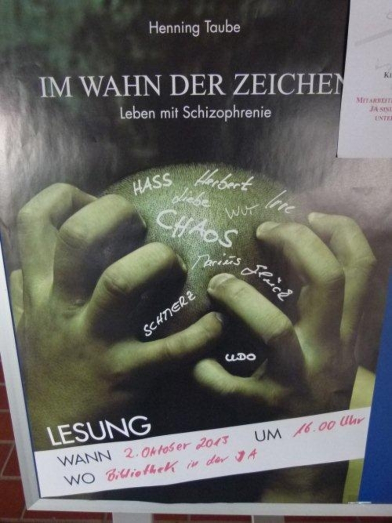 Plakat zur Lesung von Henning Taube