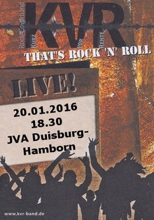 Plakat zum Konzert von KVR in der JVA Duisburg-Hamborn