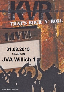 Plakat zum Konzert von KVR in der JVA Willich