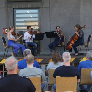 Streichquartett auf der Bühne