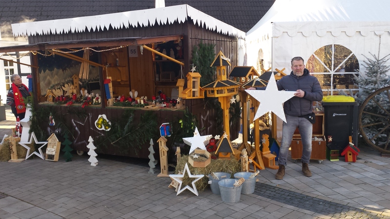 Stand der JVA Bielefeld-Senne auf dem Weihnachtsmarkt