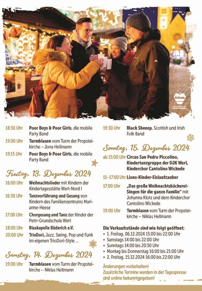 Programm Weihnachtsmarkt Werl Seite 3